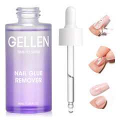 Nail Glue Remover 40ML for Press on Nails False Tips Non Acetone Gentle Nail Care Remover Supplies Solution Manicure Supply