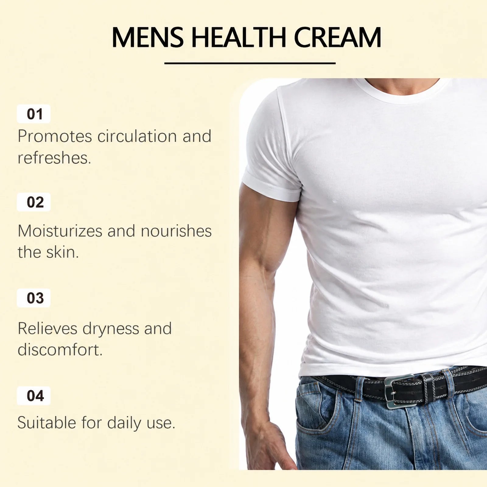 North Moon Men Intimate Care Cream Massage Cream Gentle Moisturizing Nourishing Body Skin Comfort External Use Daily Care 100g