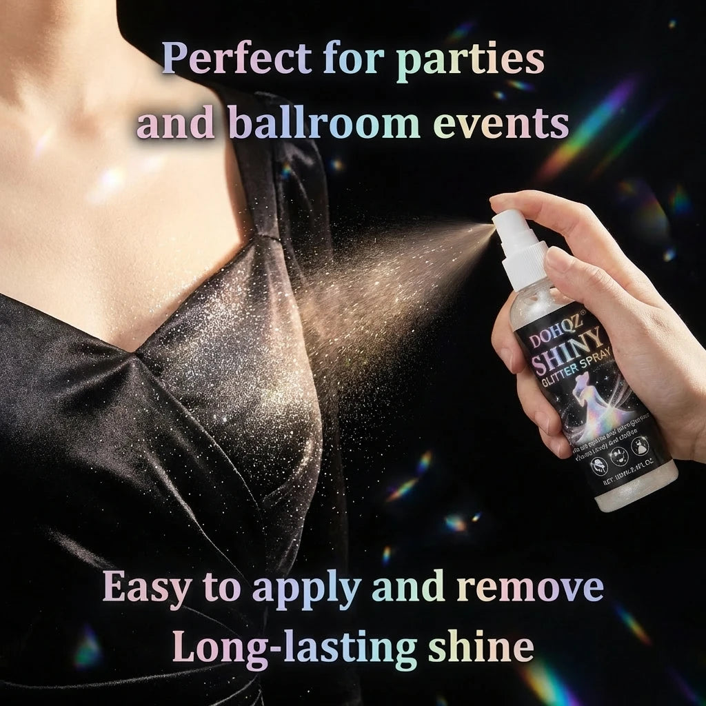 Festival Glitter Spray 100ml Silver Sparkle Body Paint for Weddings, NYE, Costume Party, Stage Performance, SFX Makeup - Washabl