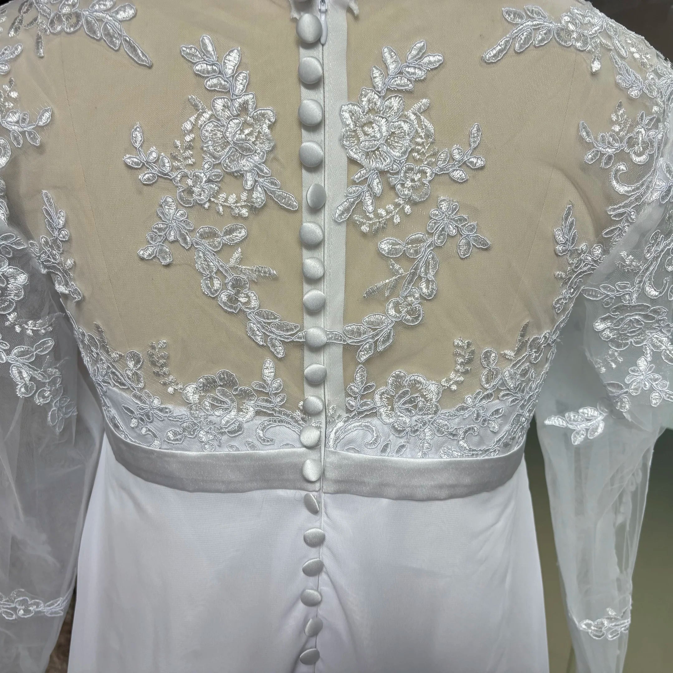 Elegant Lace Maternity Wedding Gown