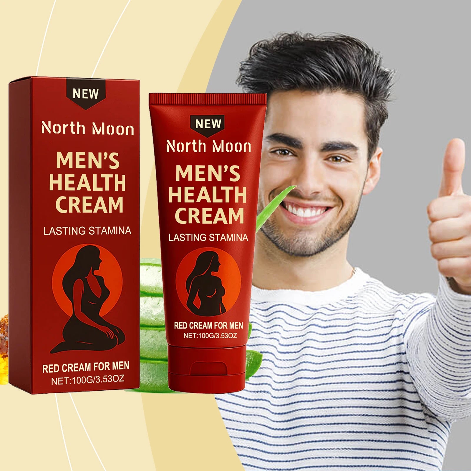 North Moon Men Intimate Care Cream Massage Cream Gentle Moisturizing Nourishing Body Skin Comfort External Use Daily Care 100g
