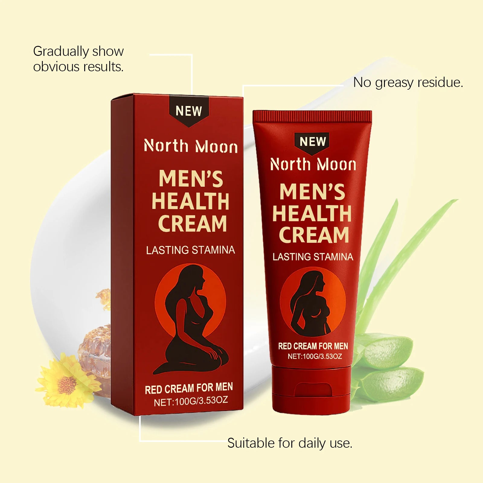 North Moon Men Intimate Care Cream Massage Cream Gentle Moisturizing Nourishing Body Skin Comfort External Use Daily Care 100g