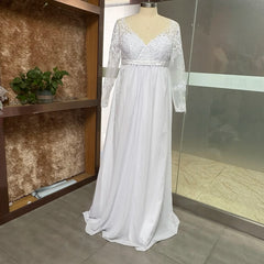 Elegant Lace Maternity Wedding Gown