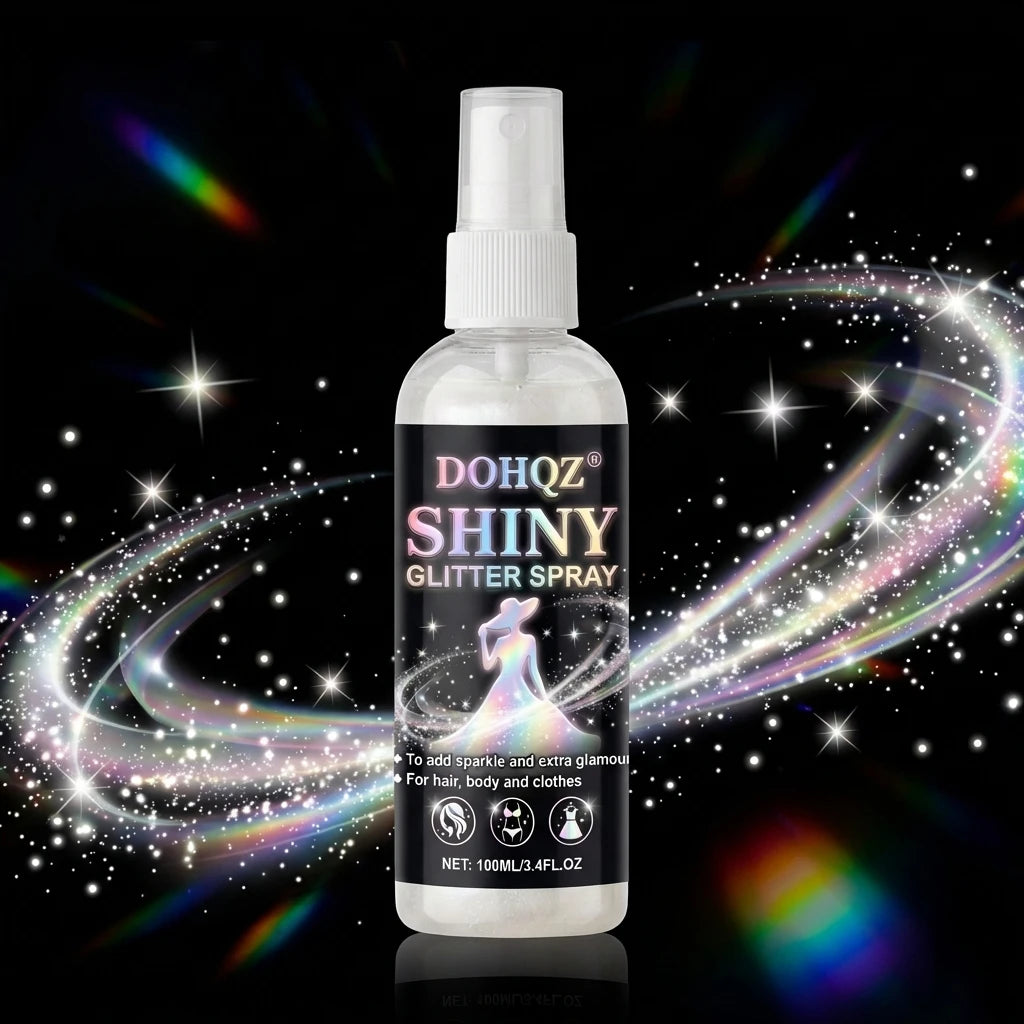 Festival Glitter Spray 100ml Silver Sparkle Body Paint for Weddings, NYE, Costume Party, Stage Performance, SFX Makeup - Washabl