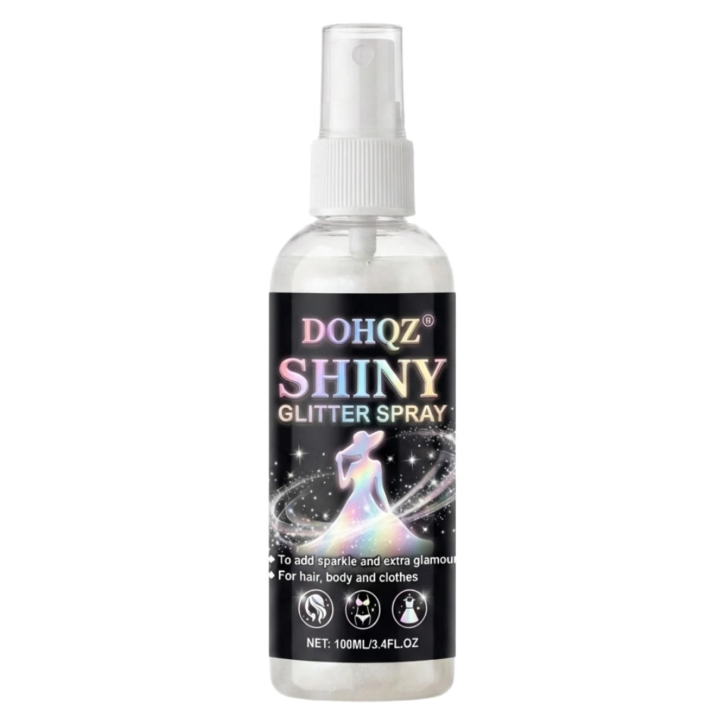 Festival Glitter Spray 100ml Silver Sparkle Body Paint for Weddings, NYE, Costume Party, Stage Performance, SFX Makeup - Washabl
