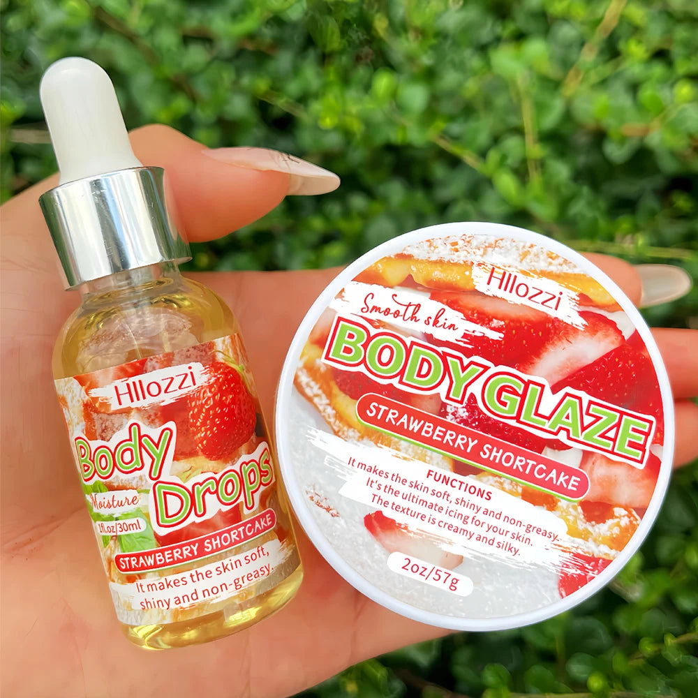 Body Glaze & Body Oil Combination Various Flavors Non-greasy Hydrating and Moisturizing Body Lotion Massage