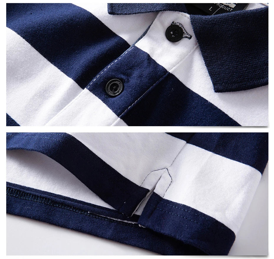 Contrast Stripe Summer Polo Shirt