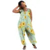 Printed Wide Leg Strap Jumpsuit