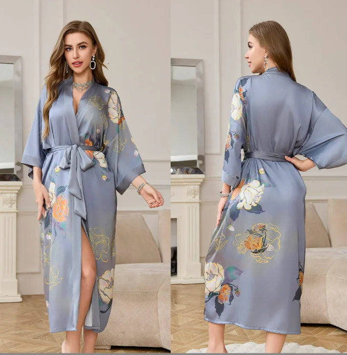 Luxury Summer Silk Bath Robe
