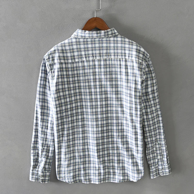Retro Plaid Multi Pocket Shirt