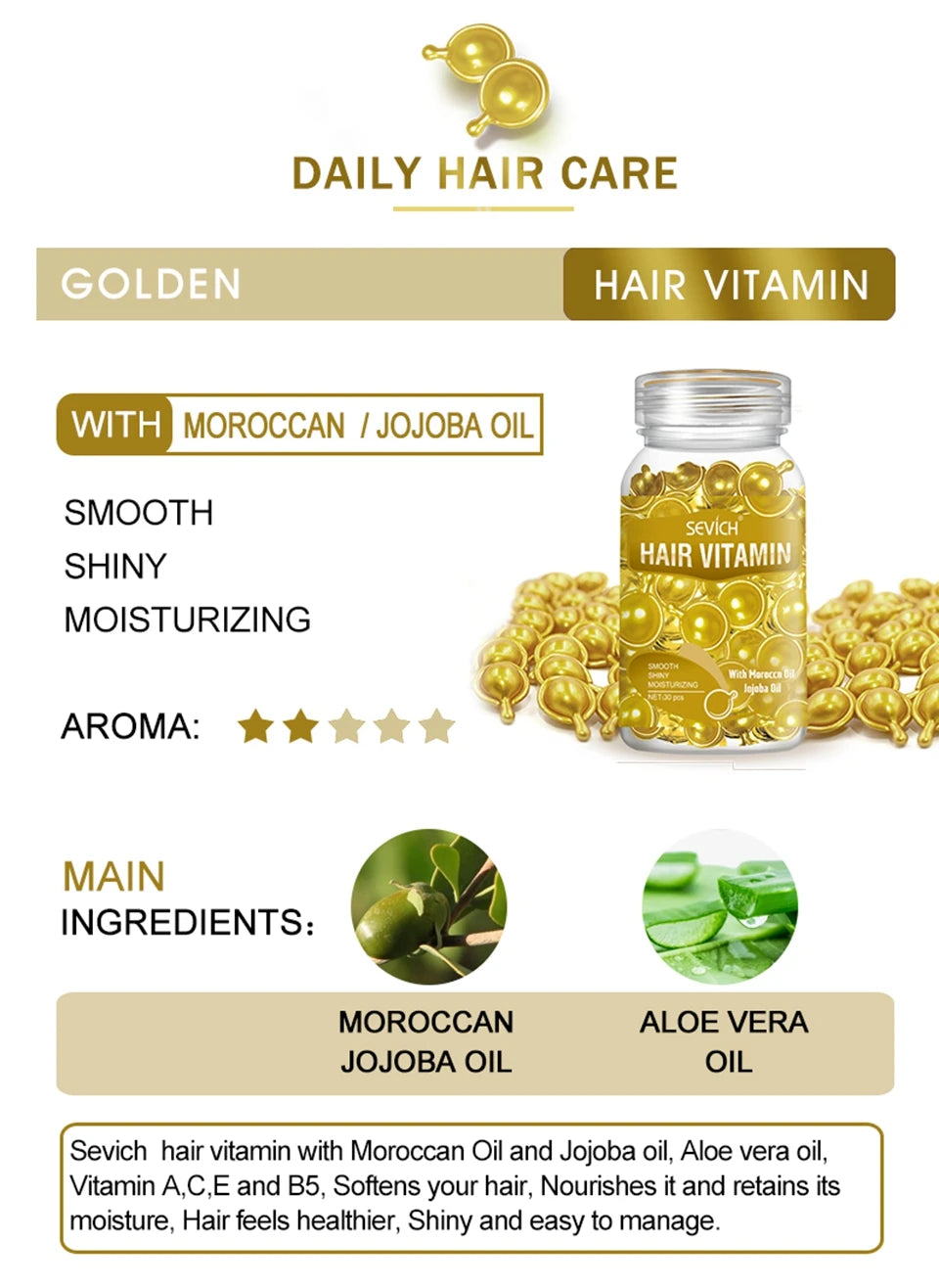 Keratin Vitamin Hair Oil Capsules