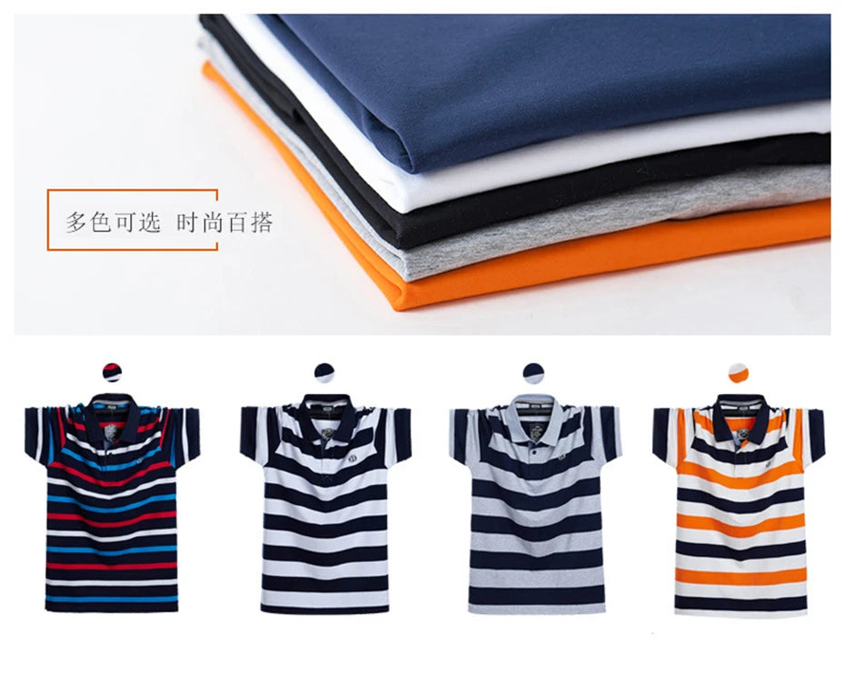 Contrast Stripe Summer Polo Shirt