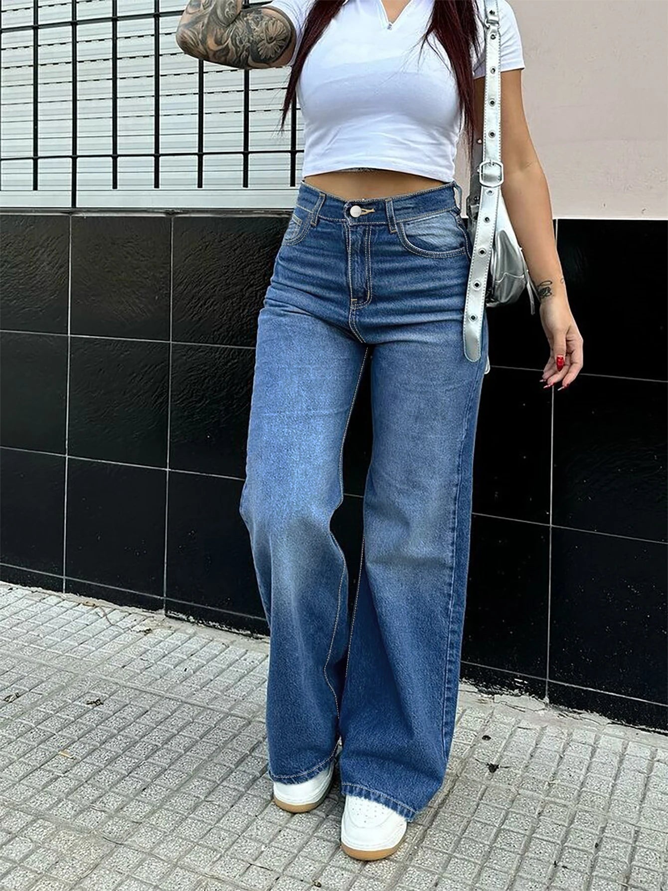 Vintage High-Waist Straight Jeans