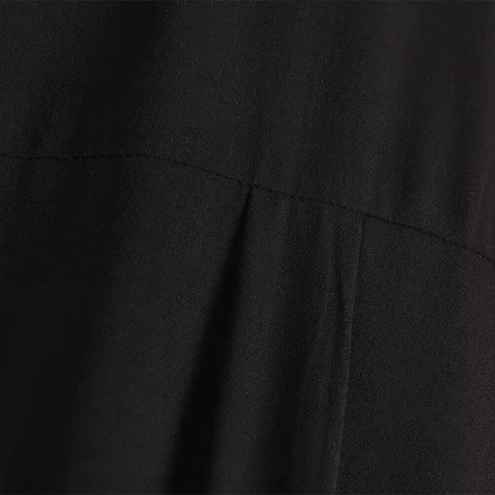 Black Collared Utility Jumpsuit
