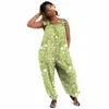 Printed Wide Leg Strap Jumpsuit