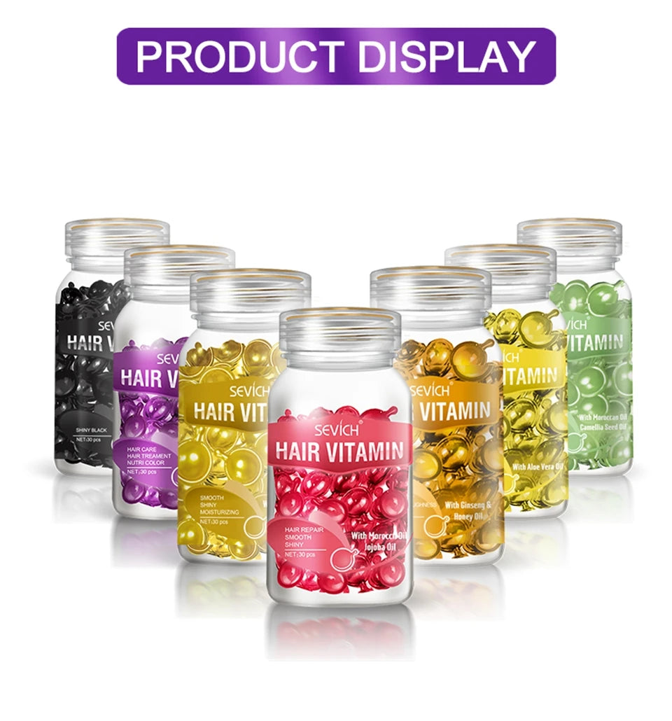 Keratin Vitamin Hair Oil Capsules