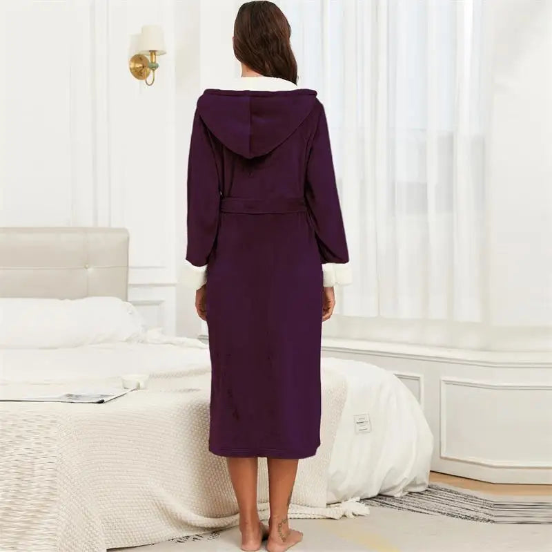 Women Luxury Fleece Bathrobe