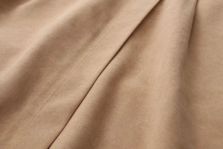 Irregular Pocket High Waist Midi