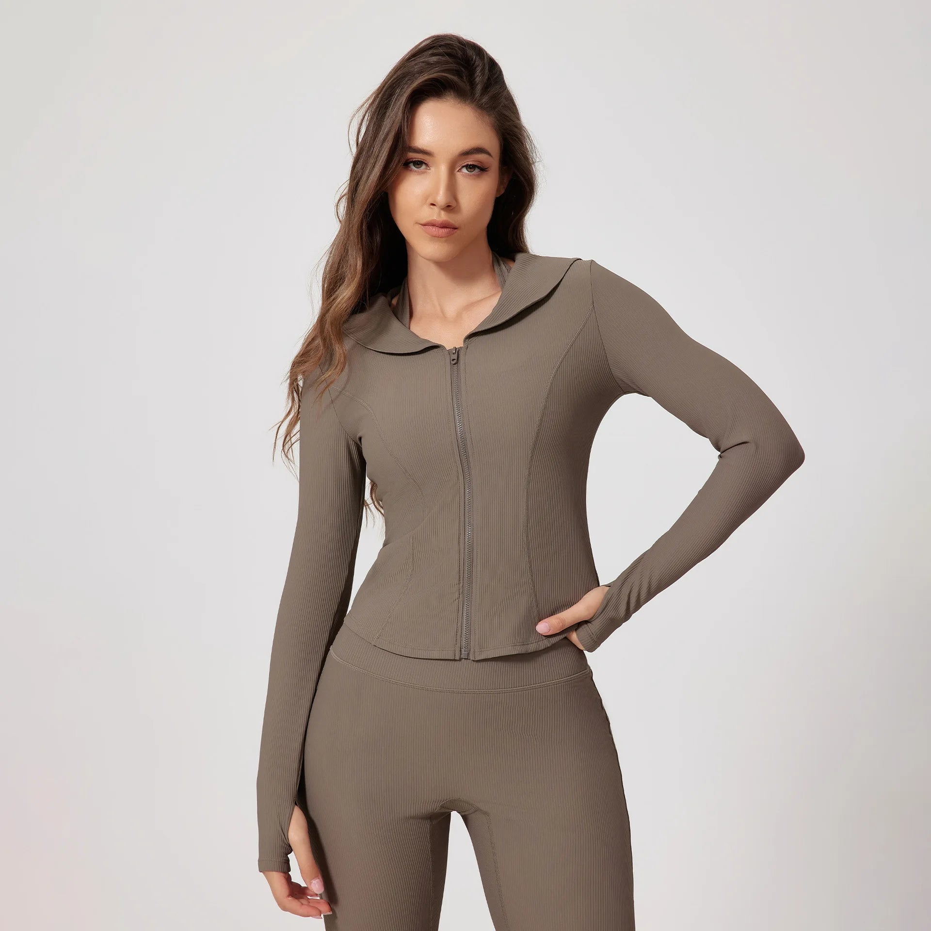 High-Stretch 3-Piece Workout Set with Flare Pants