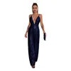 Elegant Backless Sequin Halter Jumpsuit