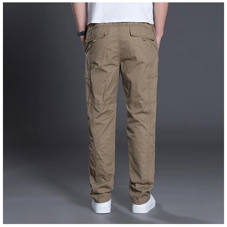 Relaxed Straight Casual Cotton Pants