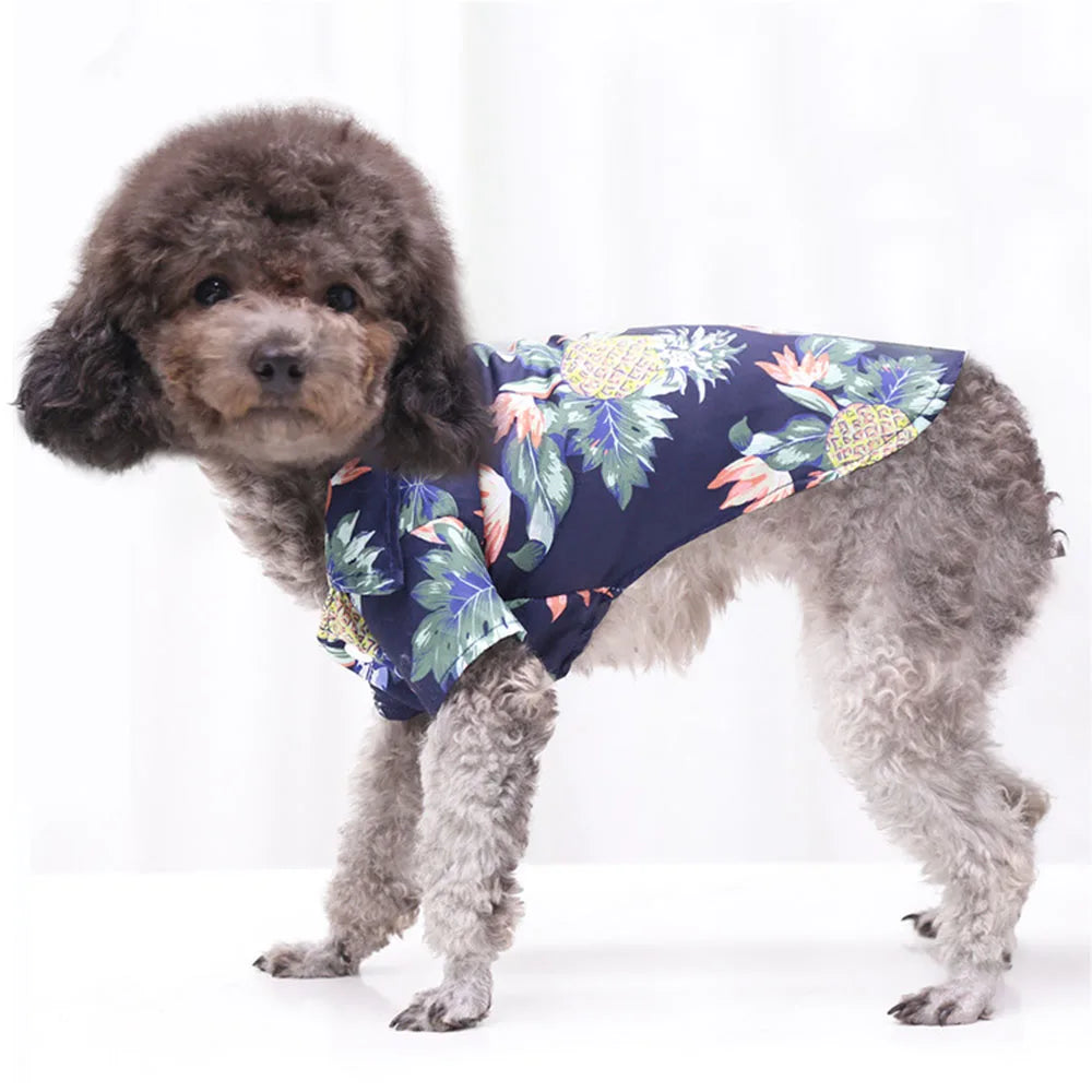 Hawaiian Print Breathable Dog Shirt