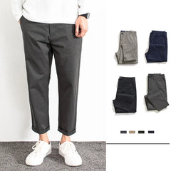 Khaki Straight Casual Chino Pants
