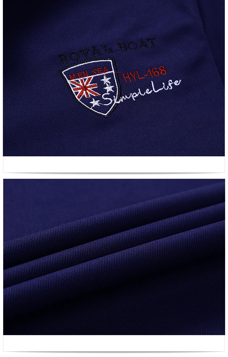 Polo Shirt Men Summer New Men's Short-Sleeved Polo Shirt Mens Embroidery Synthetic Fiber Fabric Youth Casual Business Polo Shirt