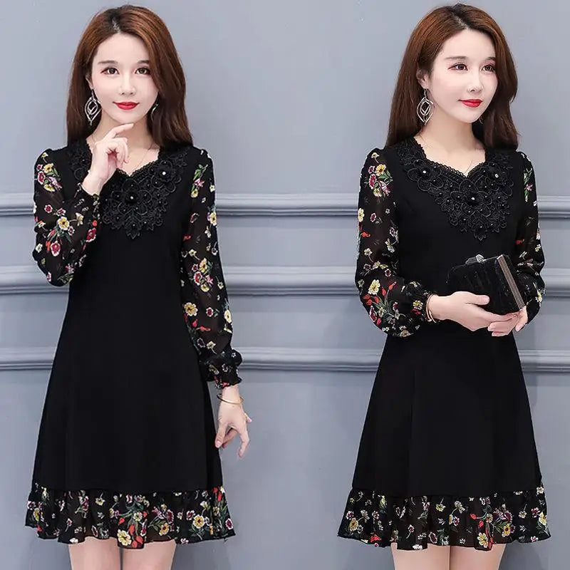 Elegant Polka Dot Midi Dress