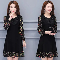 Elegant Polka Dot Midi Dress