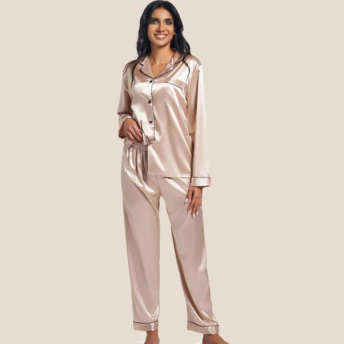 Silky Satin Plus Size Pajamas
