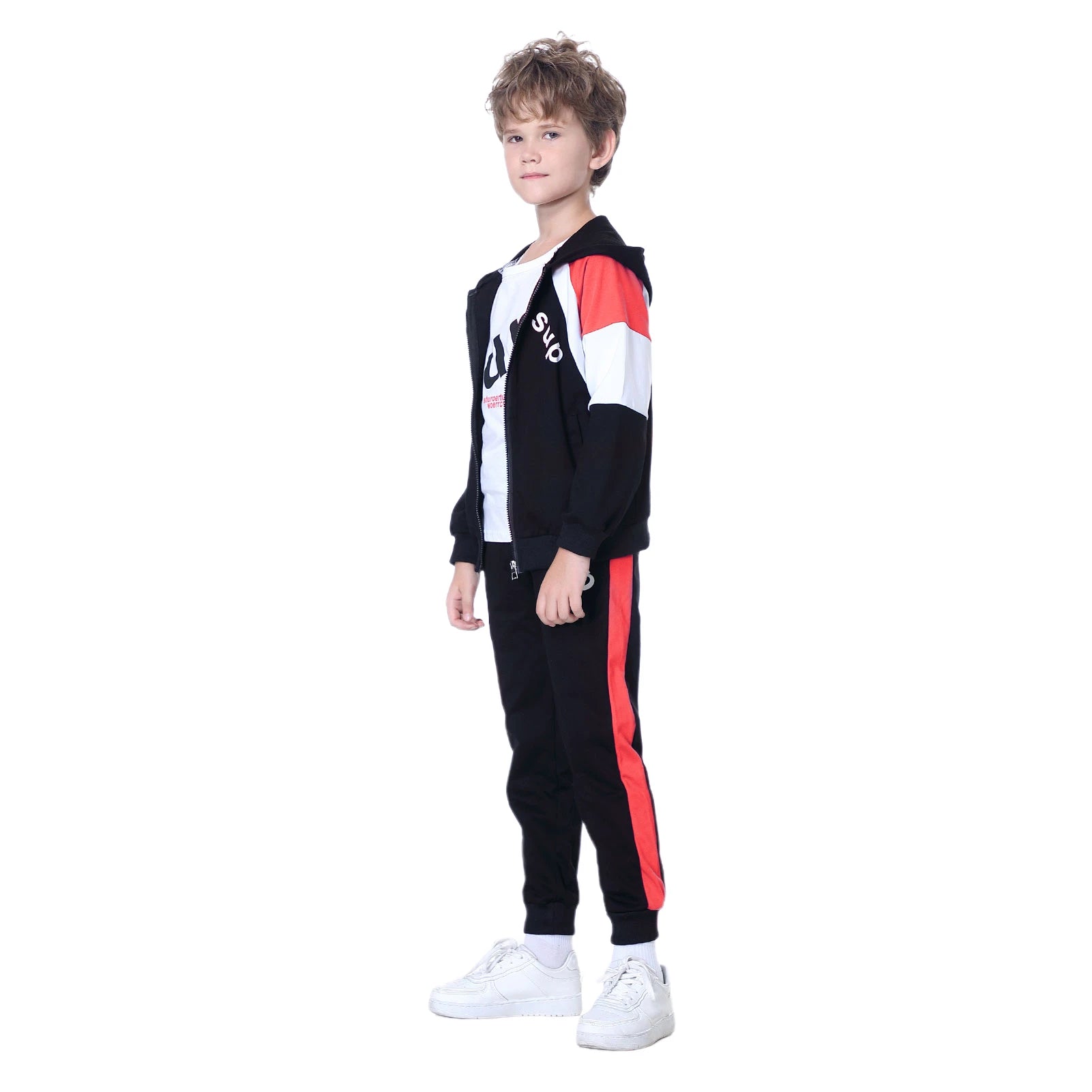 Kids Tracksuits,Teen Boys School Sweatsuits,Fashion Cotton Hooded Tops + Pants Set,Soft Children's Long Sleeve Sportswear