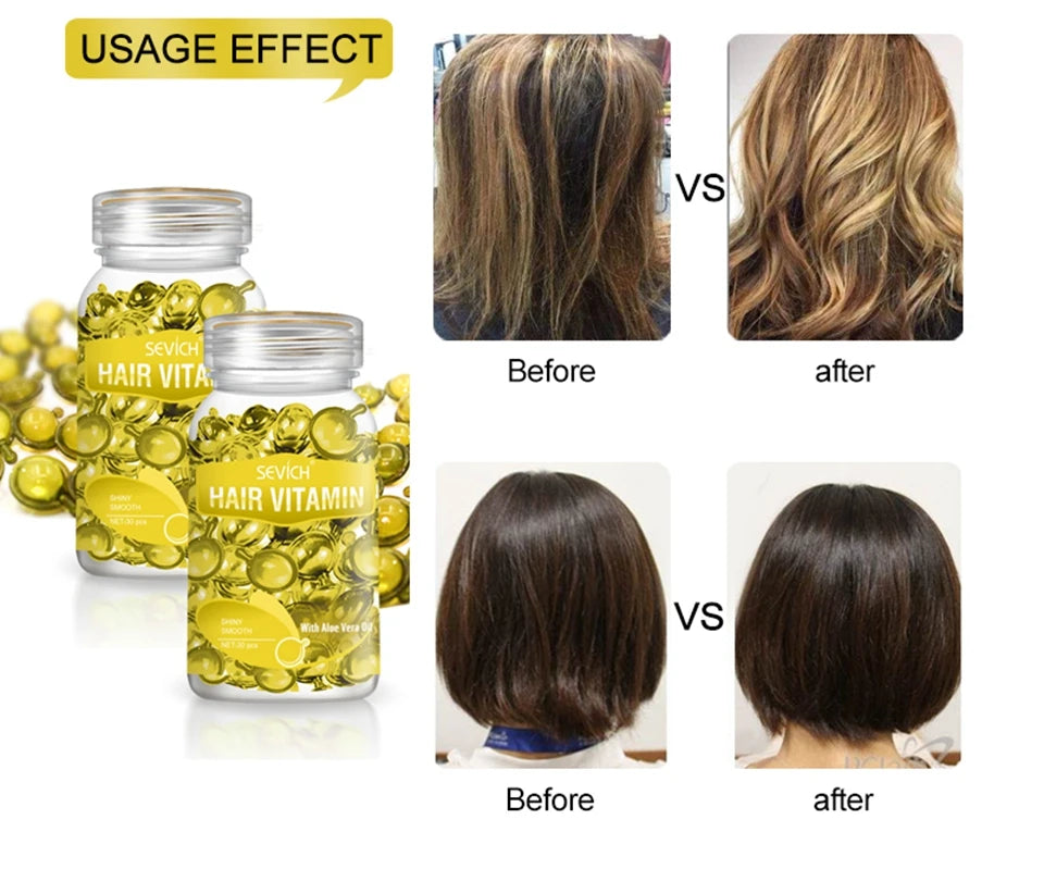 Keratin Vitamin Hair Oil Capsules