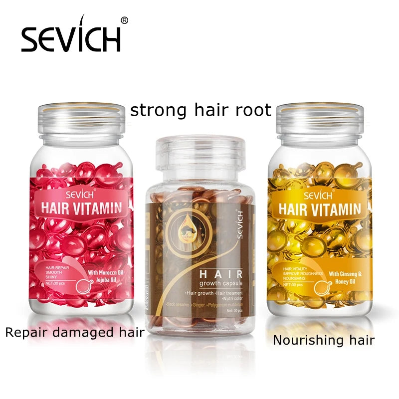 Keratin Vitamin Hair Oil Capsules