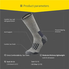 Merino Wool Hiking Crew Socks