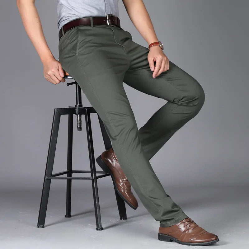 Premium Cotton Business Suit Pants