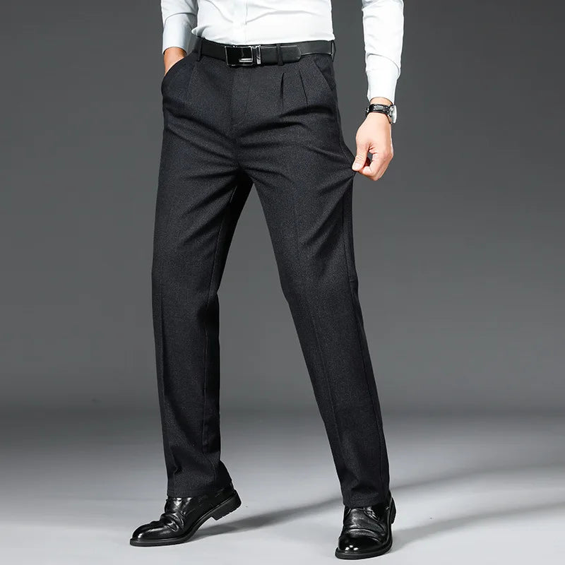 Double Pleated Smart Casual Trousers