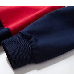 Long Sleeve Patchwork Cotton Polo