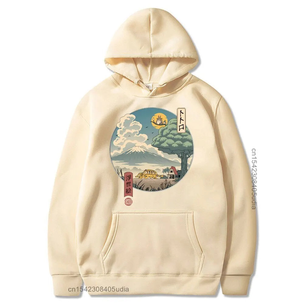 Ukiyo Aesthetic Oversized Pullover Hoodie