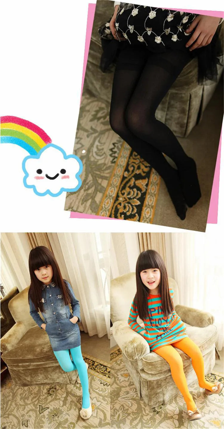 Girls Ballet Velvet Tights Kids