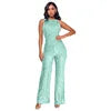 Elegant High-Waisted Sequin Jumpsuit