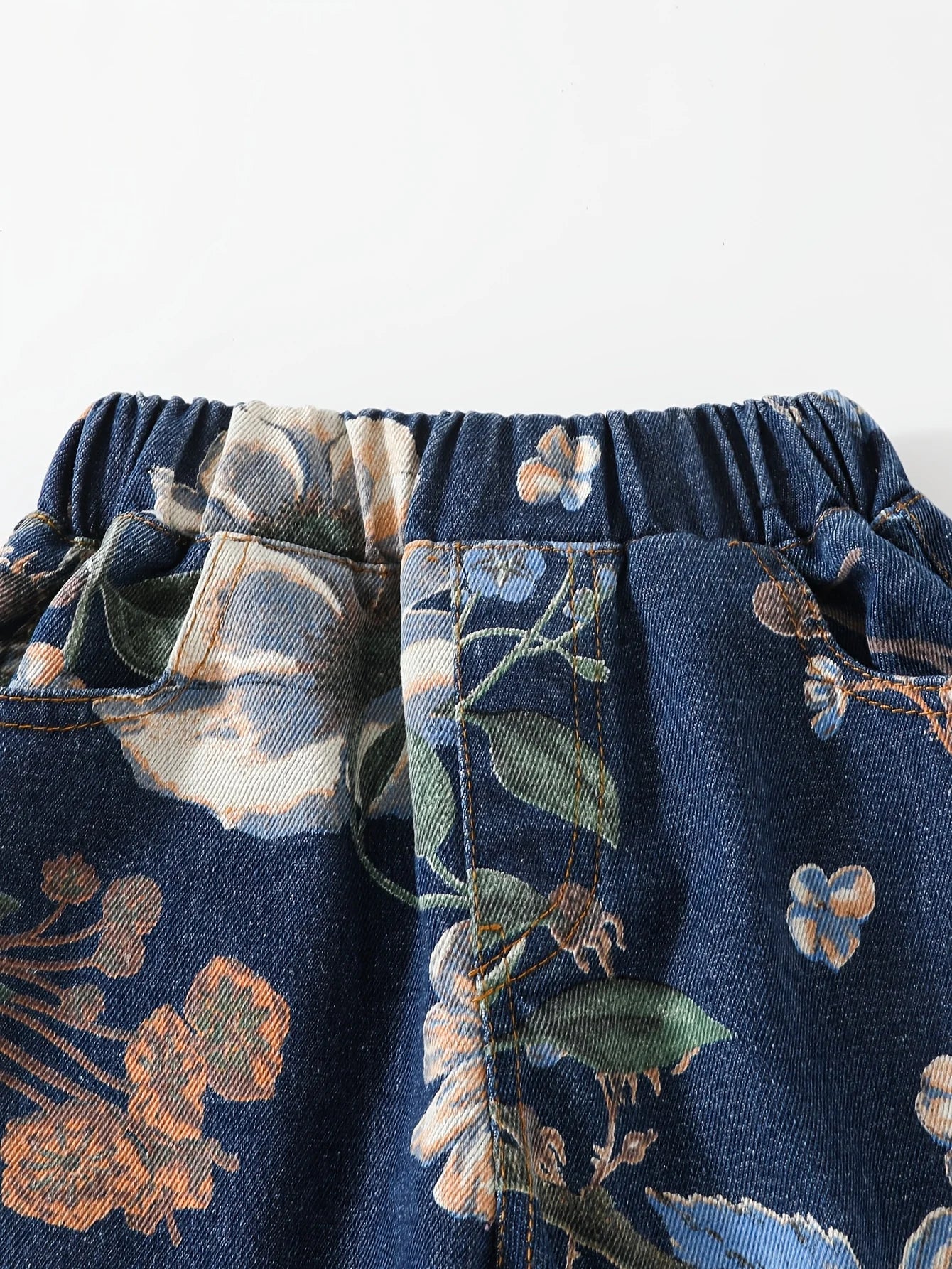 Printed Korean Style Girls Jeans