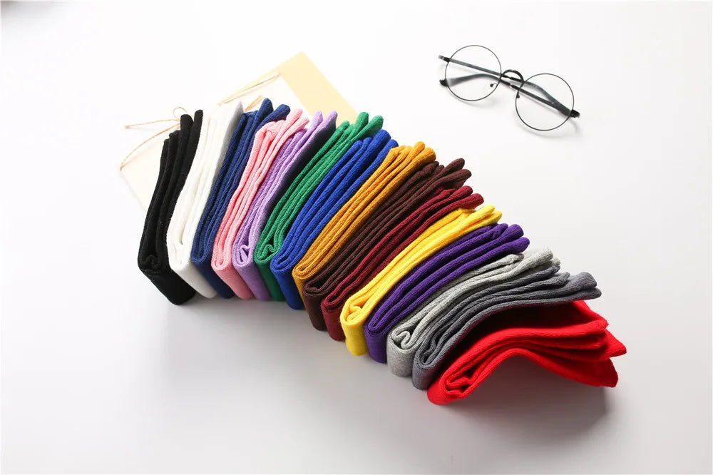 Kids Knee High Cotton Socks