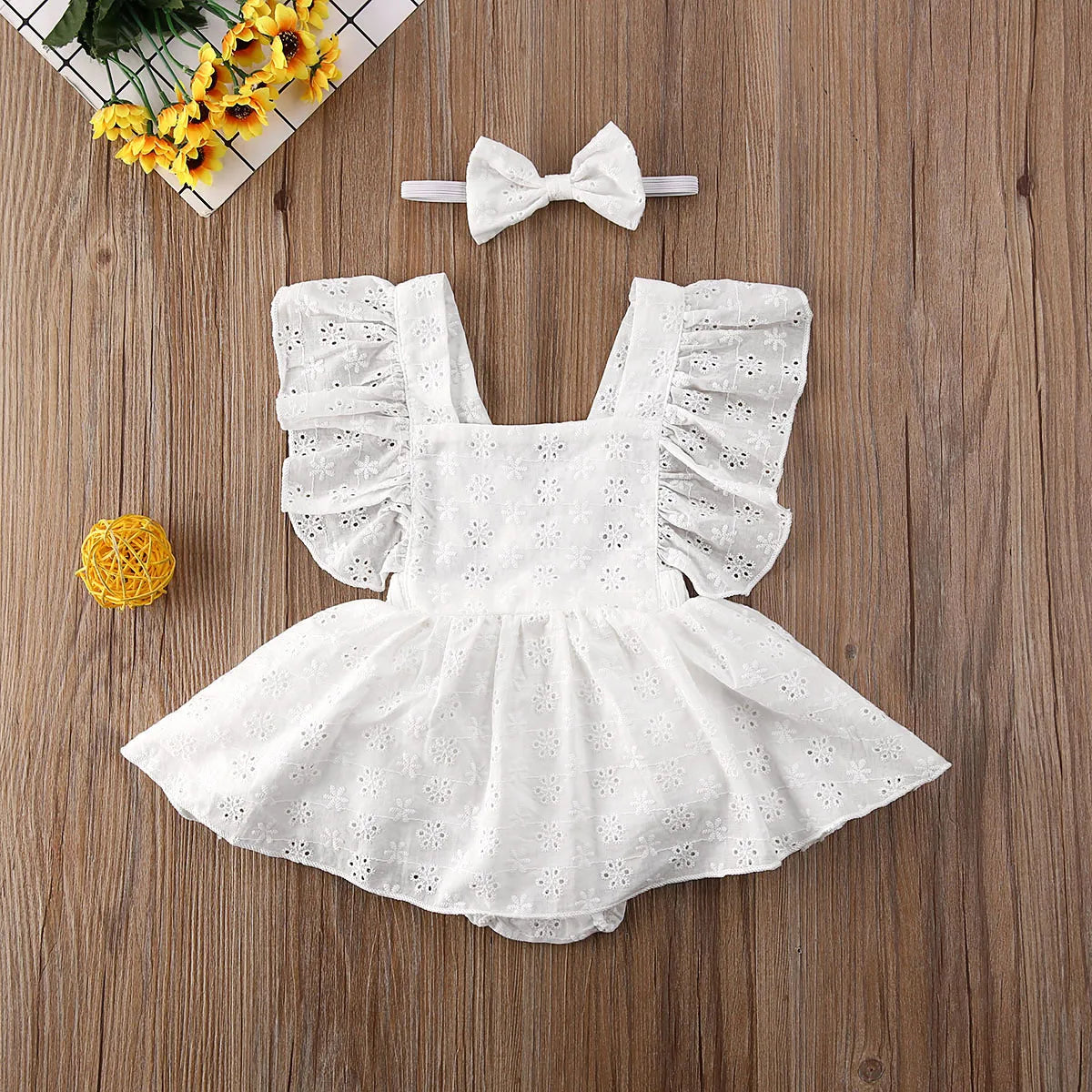 Lace Ruffle Baby Girl Bodysuit