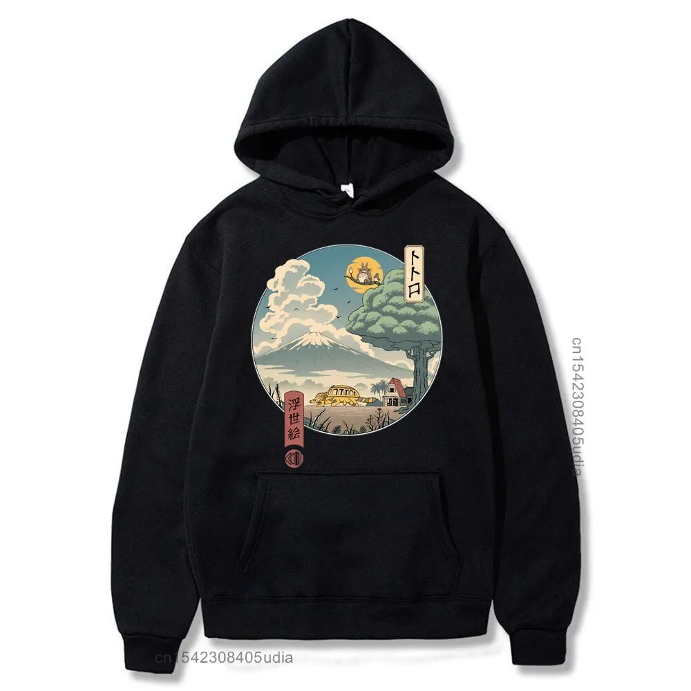 Ukiyo Aesthetic Oversized Pullover Hoodie