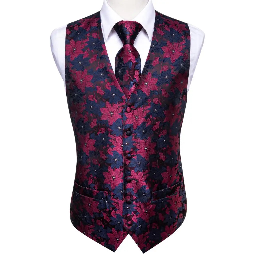 Men’s Silk Jacquard Suit Vest Set