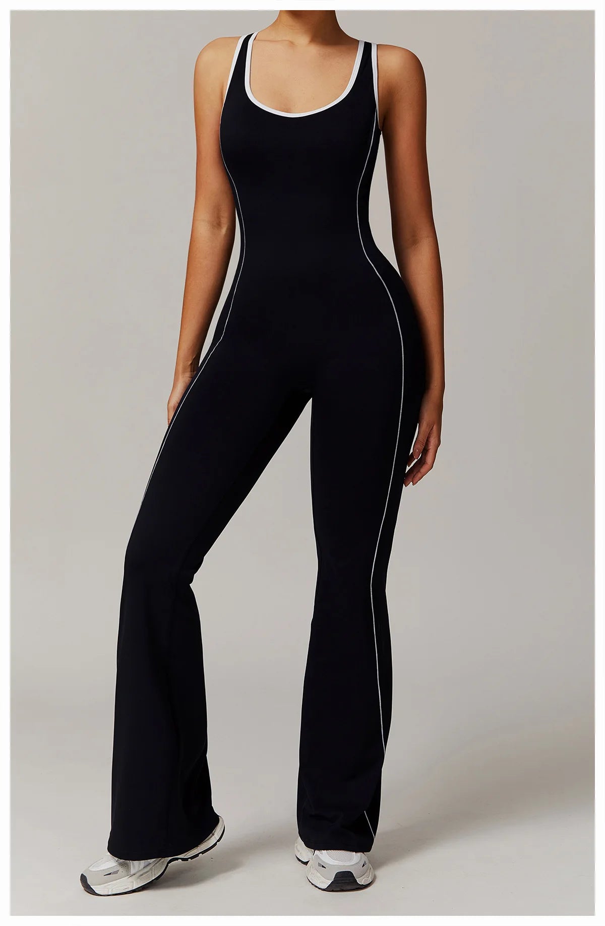 Sleek Back Hollow Bodysuit Jumpsuit