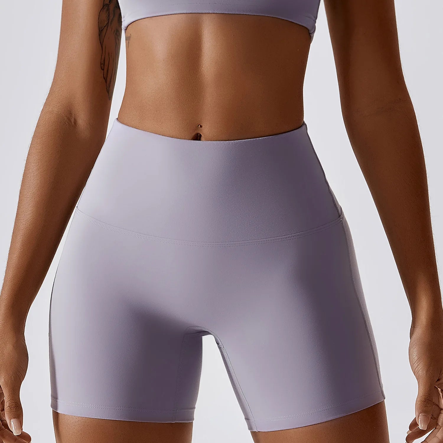 Candy Color High Waist Yoga Shorts