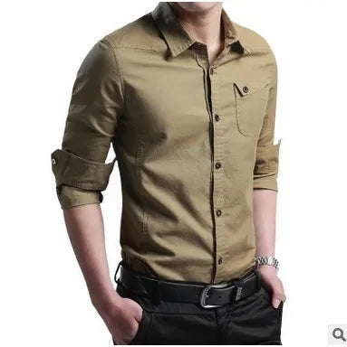 Smart Casual Cotton Shirt Men