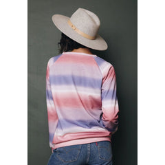 Ombre Stripe Zip Sweater